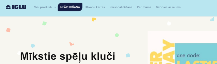 iglu atlaižu kods lv